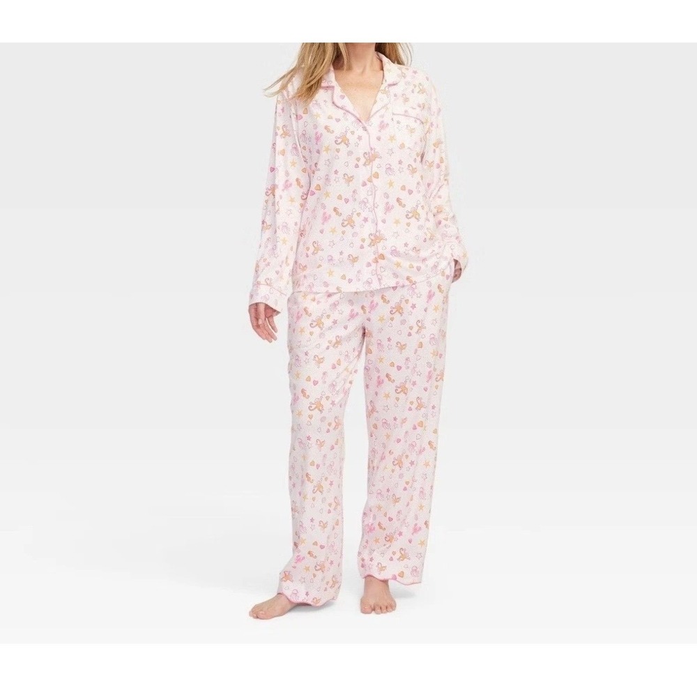 Target x Roller Rabbit Women Pink Sea Monkey Nautical Pajama Set XL New